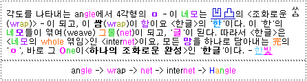 angle 네모 net whole  Hangle